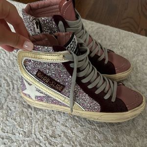 Golden goose high top fun pink sneakers. Size 36